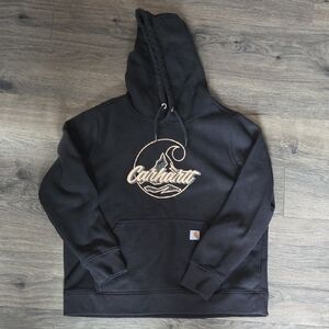 Carhartt Black Sweatshirt with Cream Logo